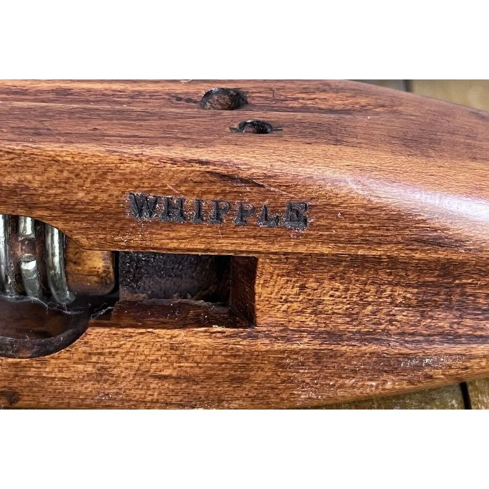 VTG D.T Dudley & Son Co Wilksonville Mass Wood Loom Shuttle & Yarn Spool Bobbin